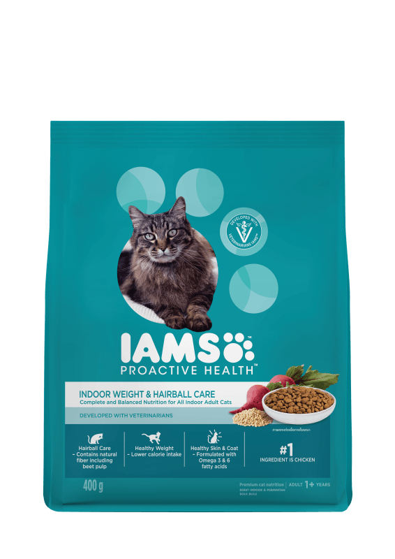 IAMS PROACTIVE HEALTH INDOOR WEIGHT AND HAIRBALL CARE 6x1kg - 1